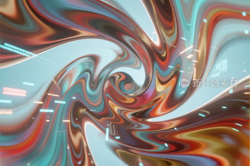 抽象色彩漩涡插画