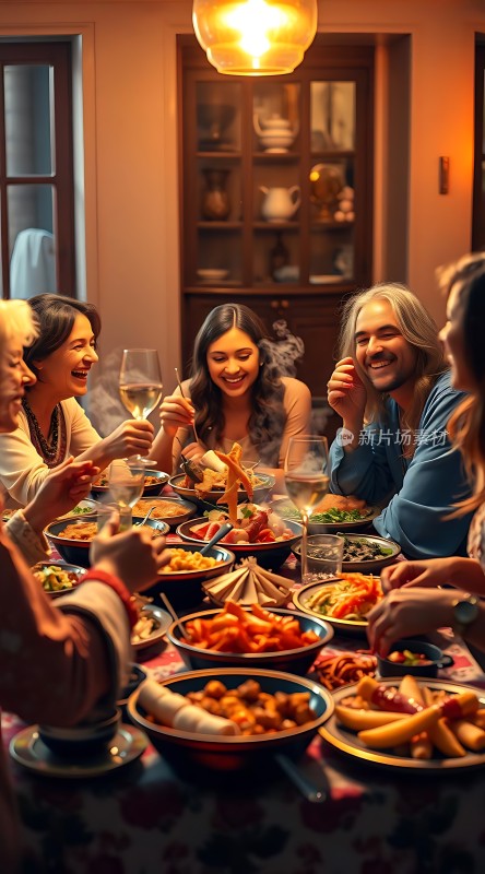 家庭聚餐温馨时刻