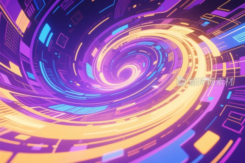 紫色科技螺旋隧道