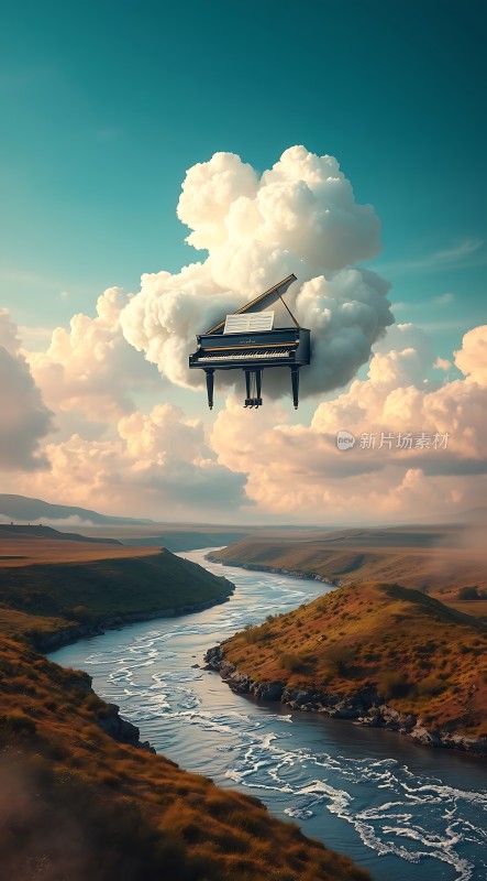 钢琴云上飞