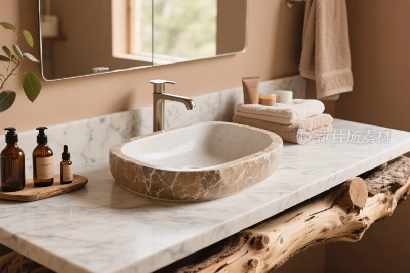 现代风格浴室洗手台场景
