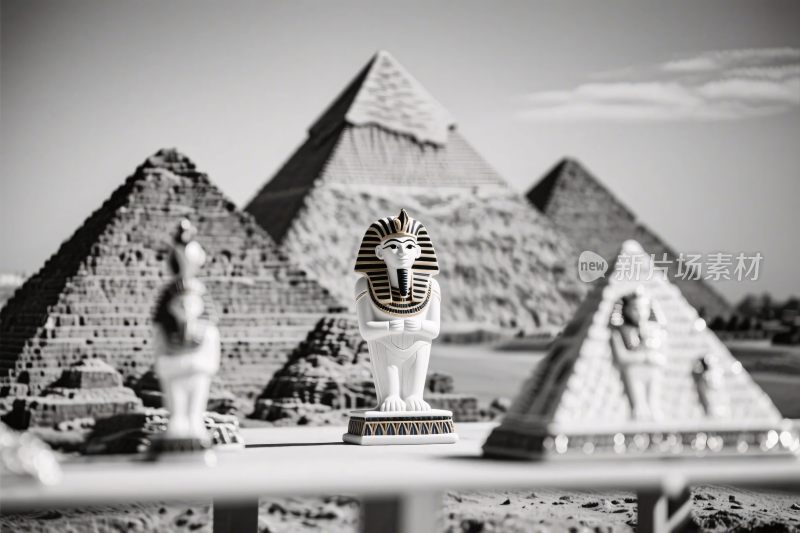 埃及古遗址摆件与金字塔