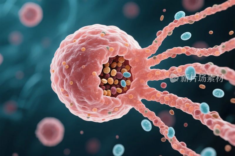 微生物细胞科学插画