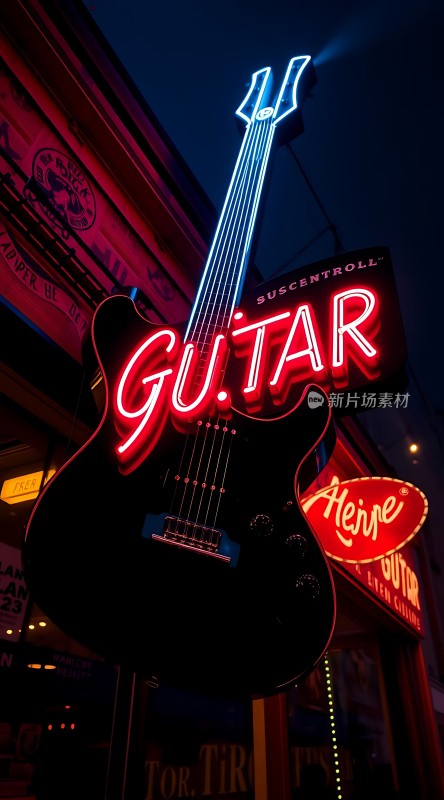 霓虹吉他店