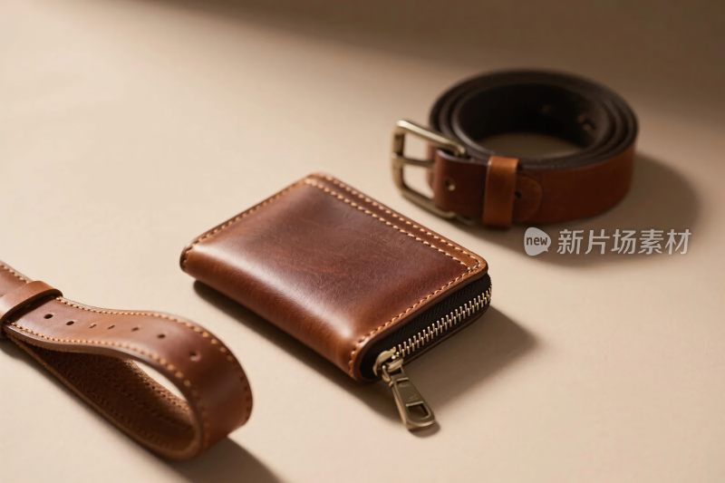 皮质配件静物展示