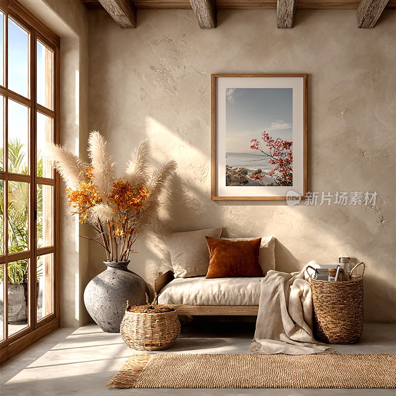 温馨自然风室内角落场景