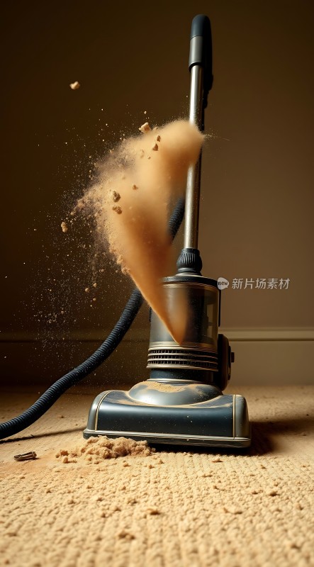 吸尘器清洁地毯灰尘飞扬