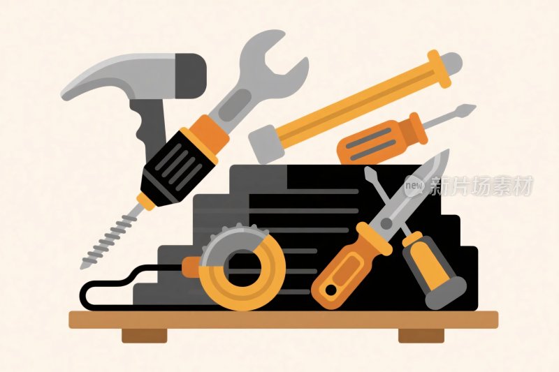 简约工具插画集合