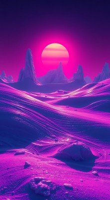 紫色星球日落奇景 紫色星球日落奇景