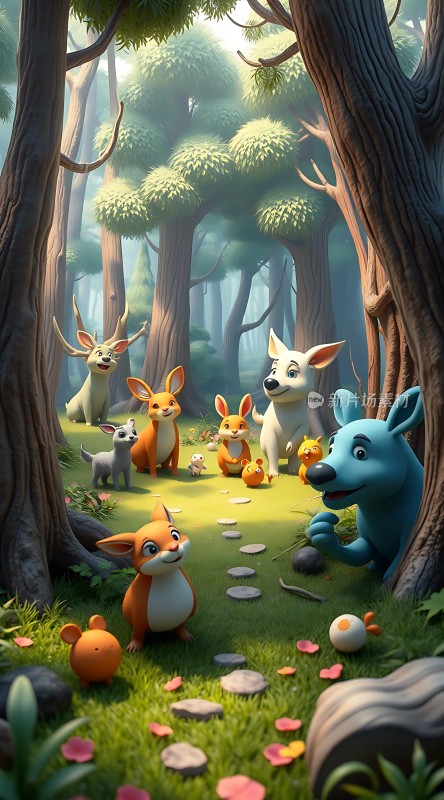 森林里的动物聚会