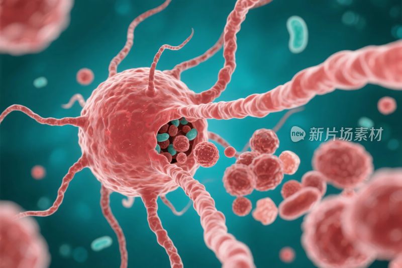 微生物细胞科学插画