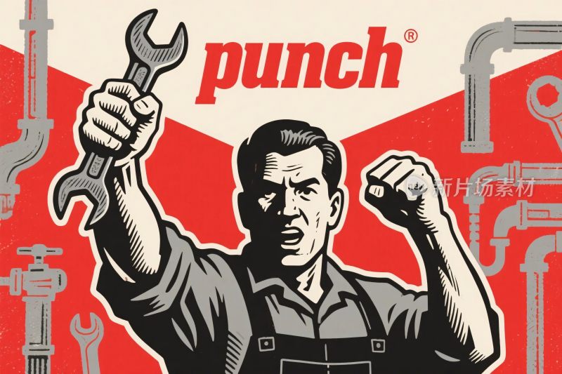 复古风格插画宣传