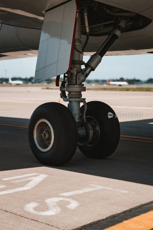 飞机起落架特写