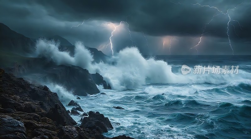 狂风暴雨中的惊涛骇浪
