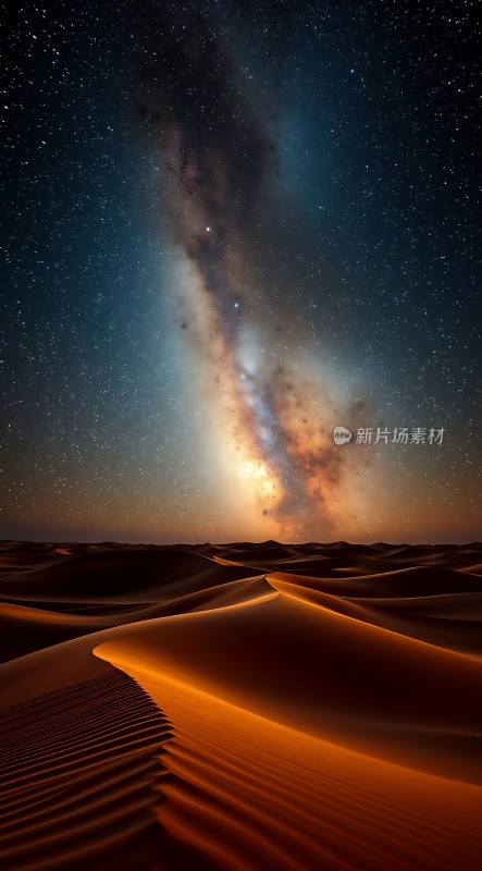 星空下的金色沙漠