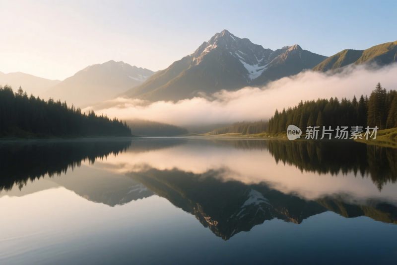 风景山水湖景图