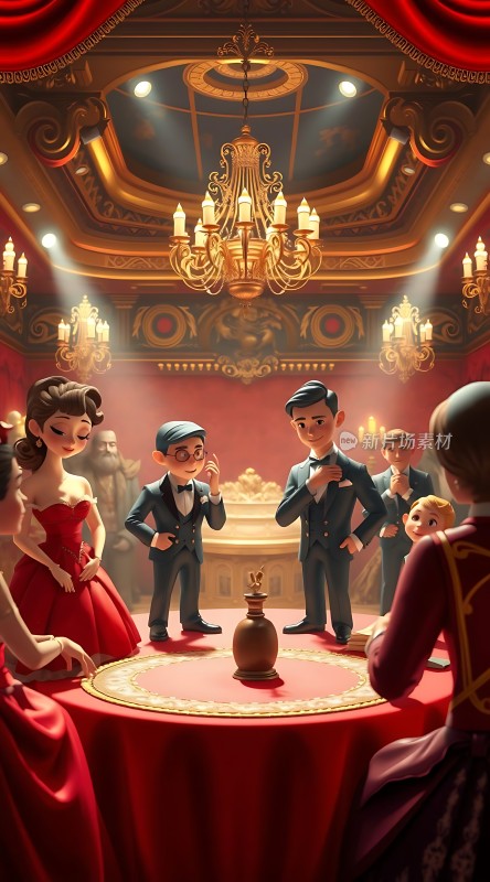 “华丽舞会上的神秘聚会”