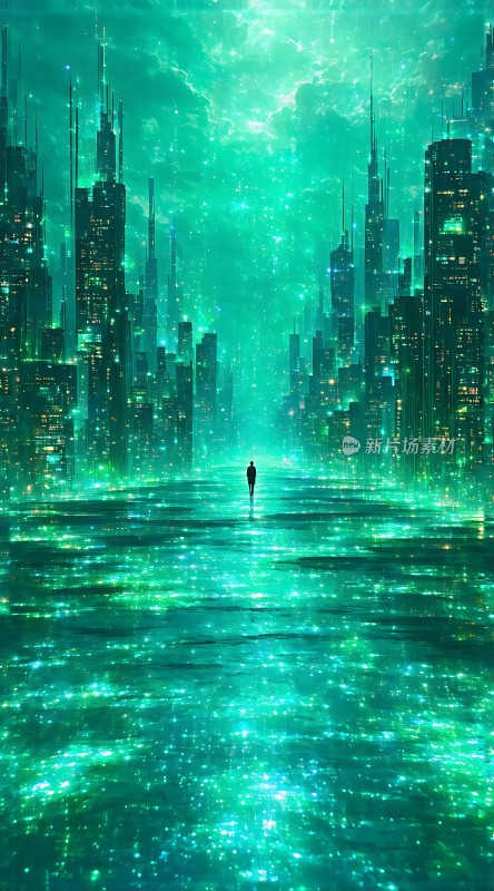 绿色星河下的孤独行者