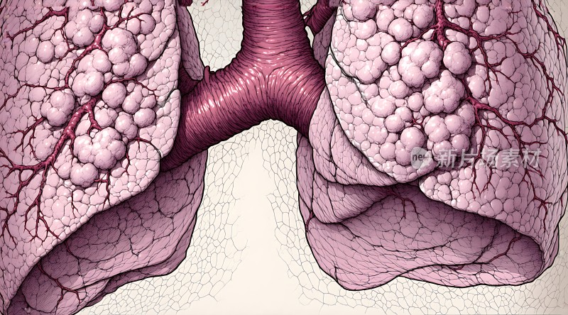 肺部的详细解剖图