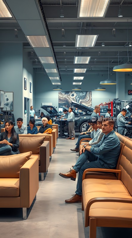 汽车维修等待区