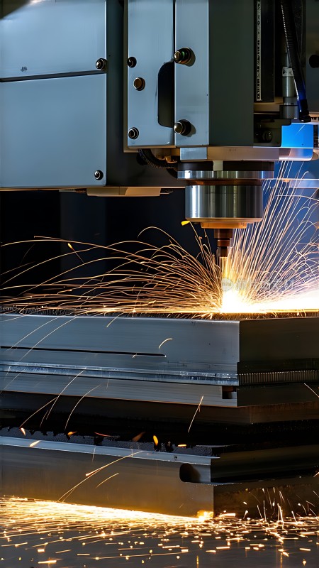 工业切割火花四溅