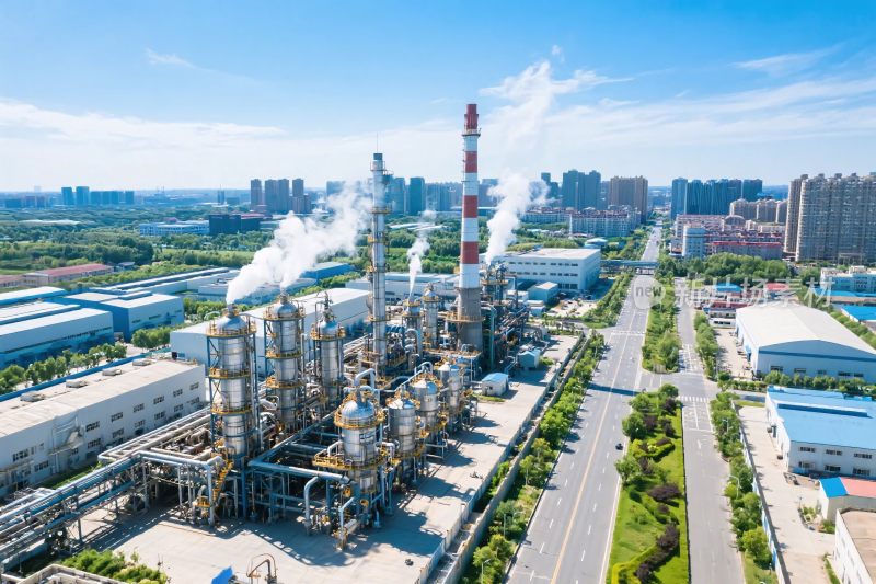 工业厂区航拍图