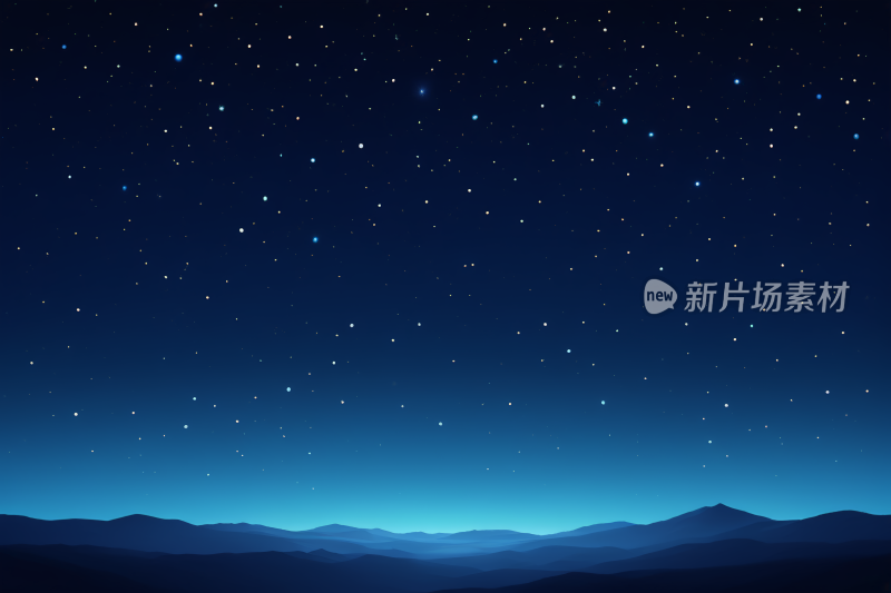 星空夜空群山繁星高清背景纹理图片