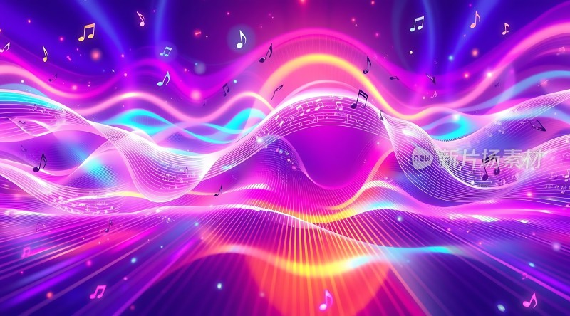 紫色音符旋律