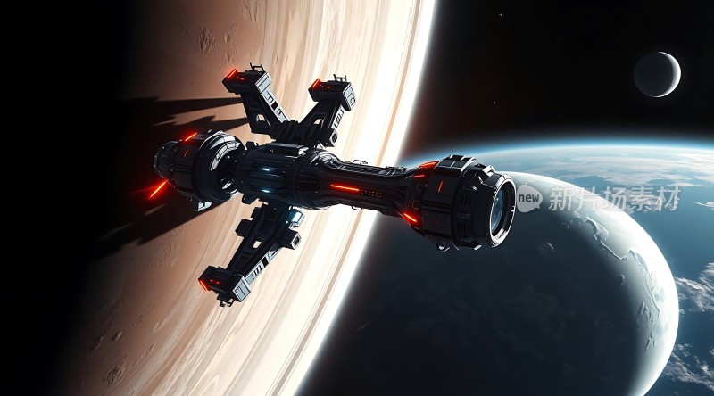 星际飞船遨游宇宙