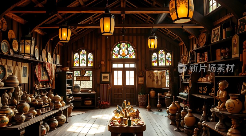 古董瓷器店里的温馨时光