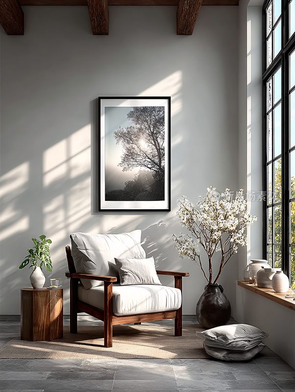 温馨舒适的室内角落场景