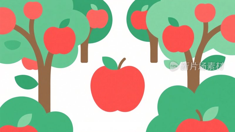苹果树插画