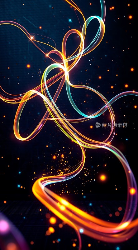 五彩斑斓的光影交织