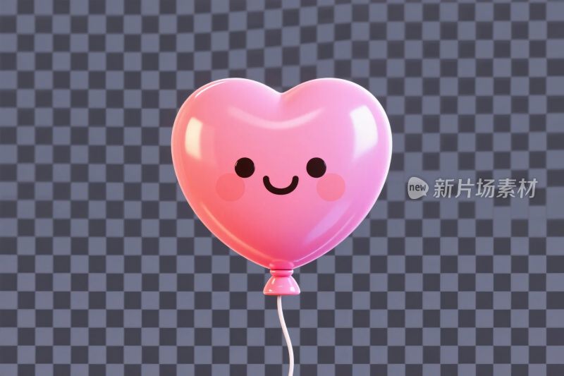 爱心气球插画