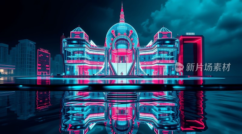 霓虹幻境未来建筑
