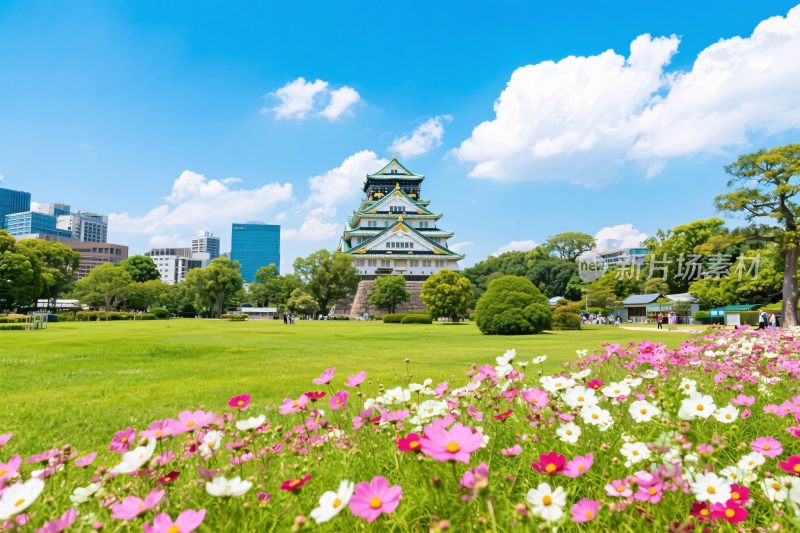 大阪城公园风景图