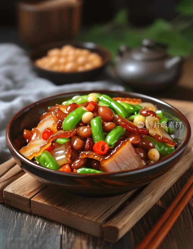 家常小炒猪皮豆芽