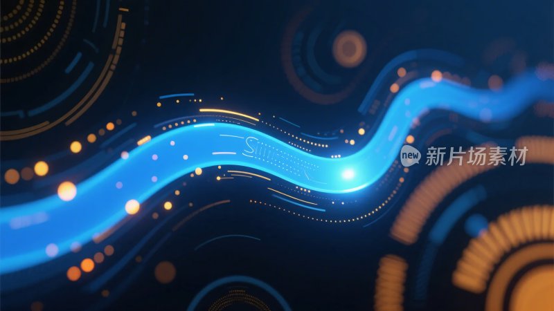 蓝色动感科技线条背景图