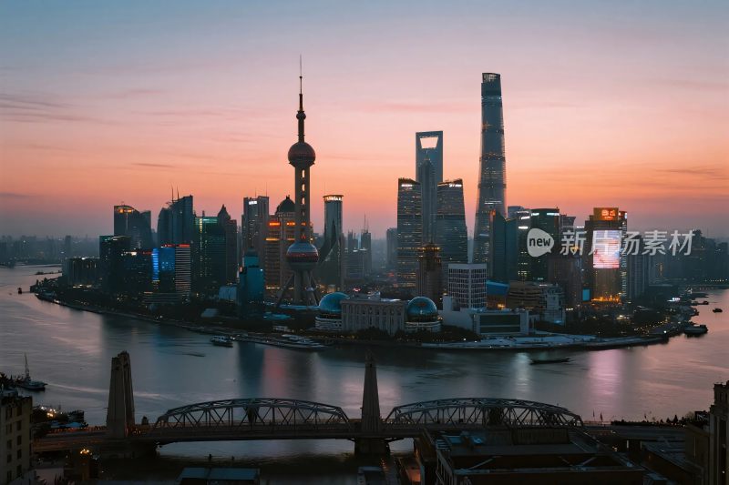 上海陆家嘴城市夜景