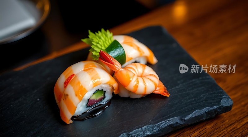 新鲜刺身美味虾寿司