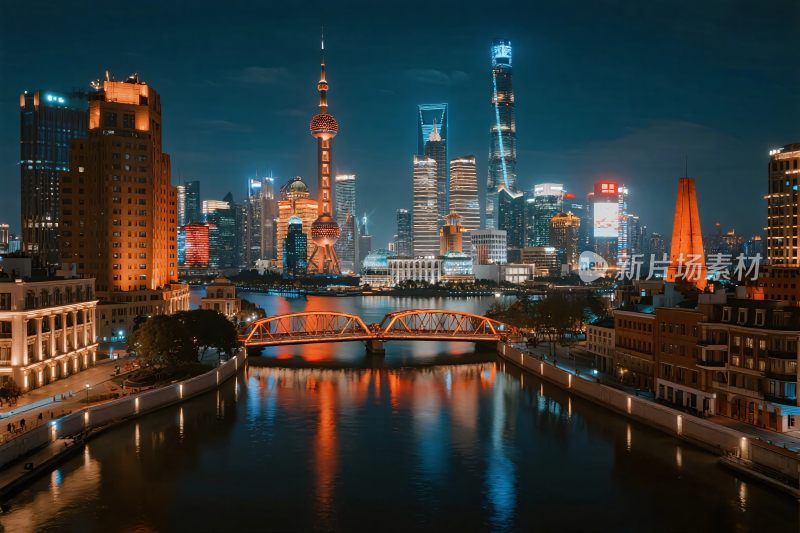 上海城市夜景风光