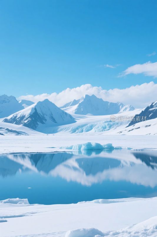 雪山湖泊自然风光