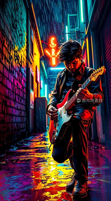 雨夜街头吉他手