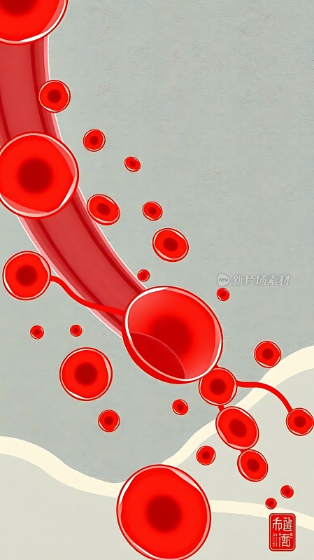 红色血细胞在血管中流动