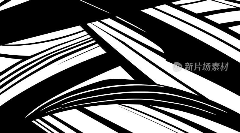 黑白交织的艺术线条