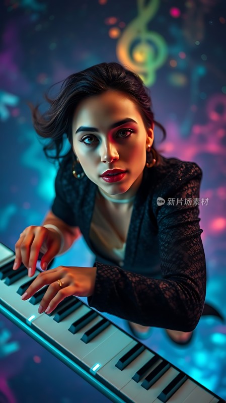 音乐梦想键盘上的旋律