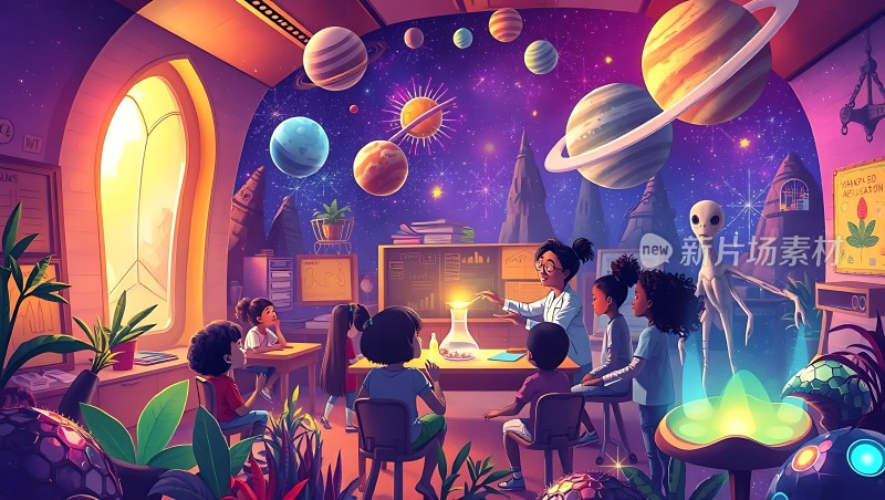 探索宇宙奥秘的科学教室