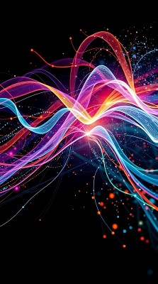 彩色光束交织的炫目视觉效果 彩色光束交织的炫目视觉效果