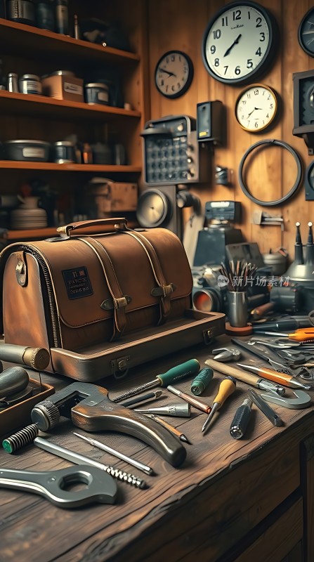 工具箱与工作台上的各种工具