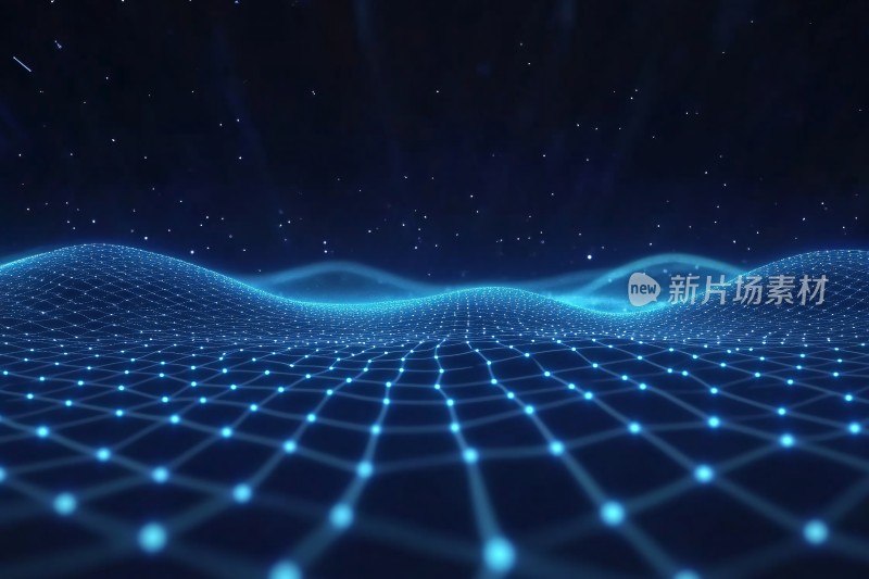 科技感蓝色网络线条背景